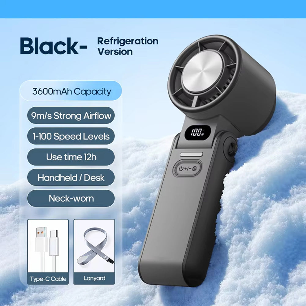 FrostoeByte Handheld Turbo Fan with Active Semiconductor Cooling
