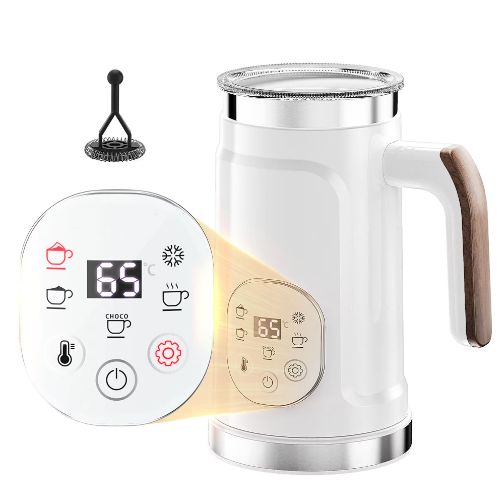 FrothoMat Automatic Milk Frother with 5 Preset Modes and LED Display