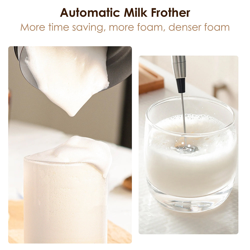 FrothoMat Automatic Milk Frother with 5 Preset Modes and LED Display