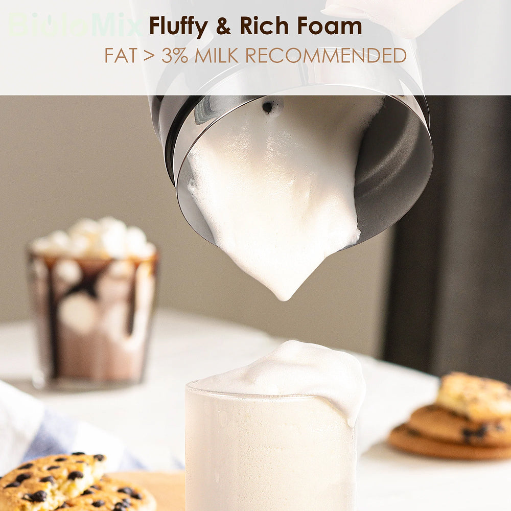 FrothoMat Automatic Milk Frother with 5 Preset Modes and LED Display