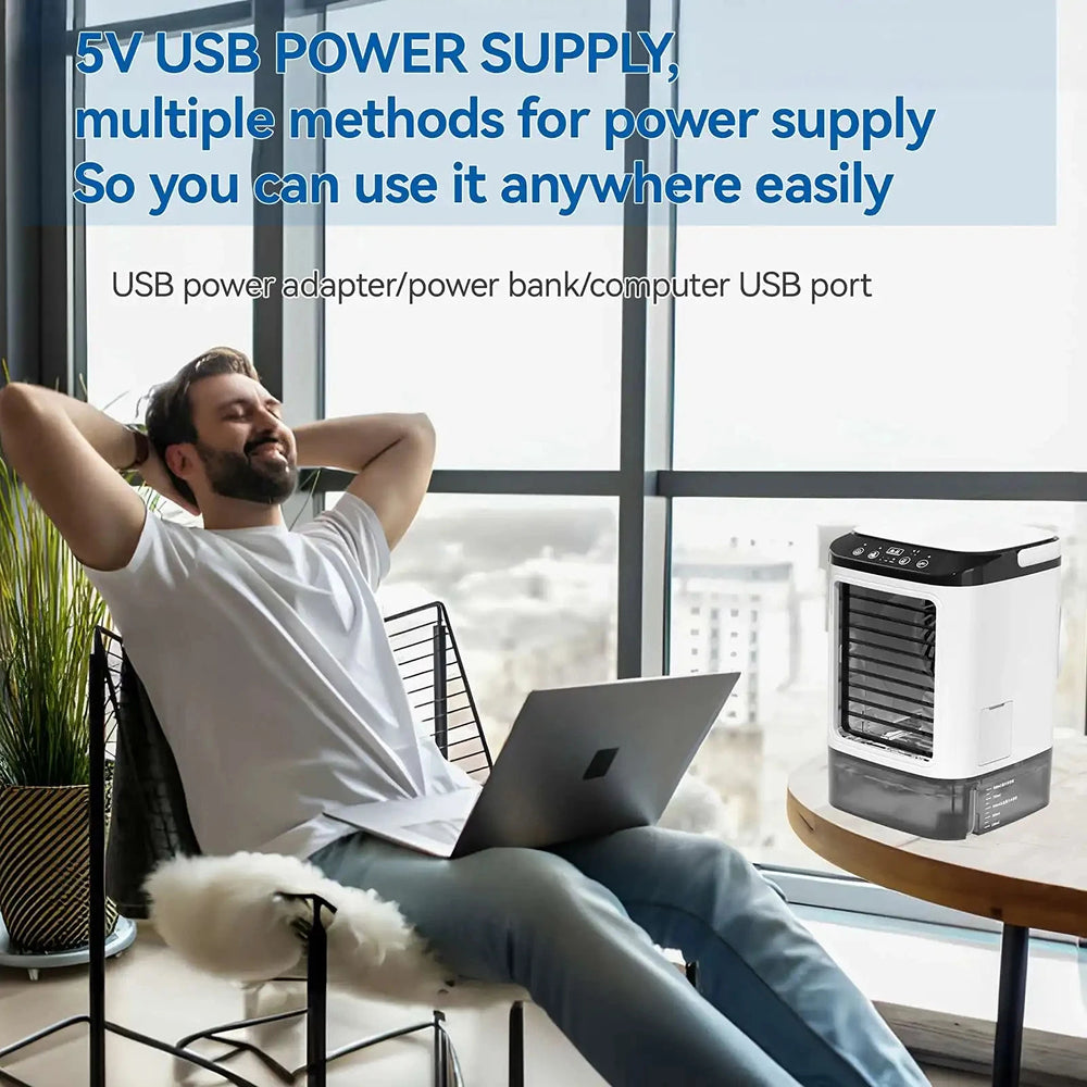 GlaciVyex Portable USB Personal Air Cooler and Humidifier