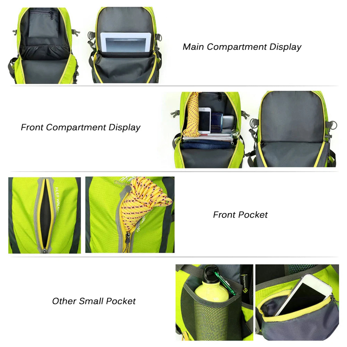 GlacoFlow 40L Waterproof Hiking Backpack Ultra-Lightweight