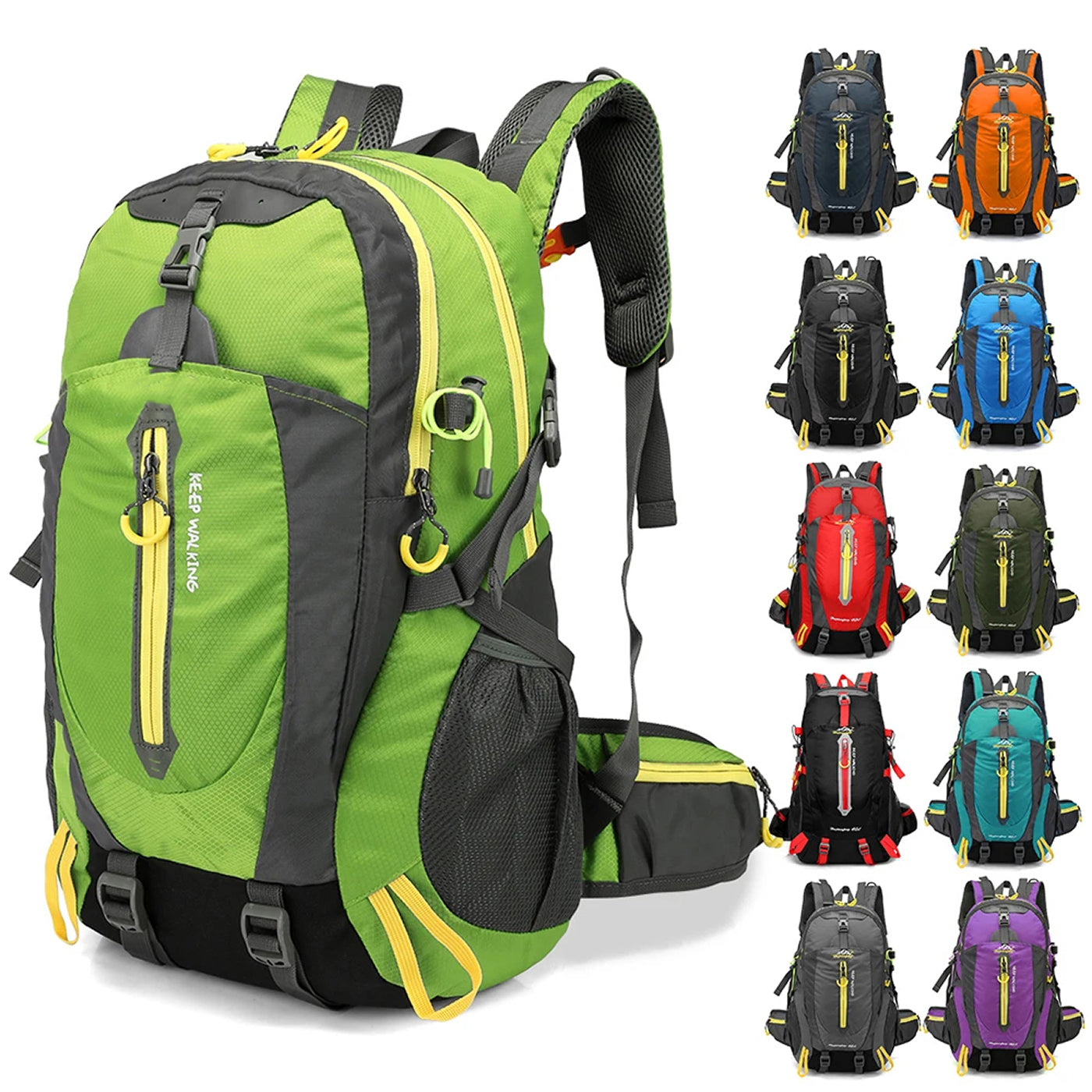 GlacoFlow 40L Waterproof Hiking Backpack Ultra-Lightweight