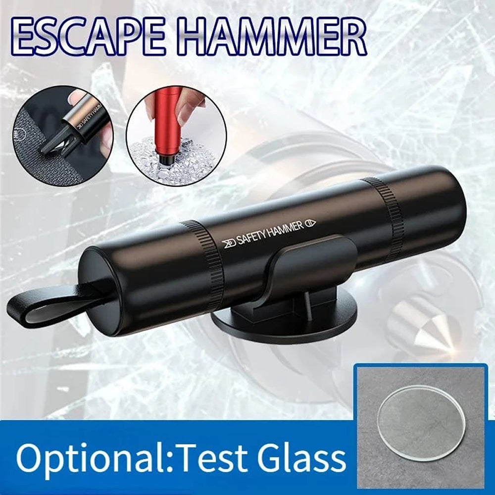 GlasiTeki 2-in-1 Emergency Car Escape Tool and Window Breaker