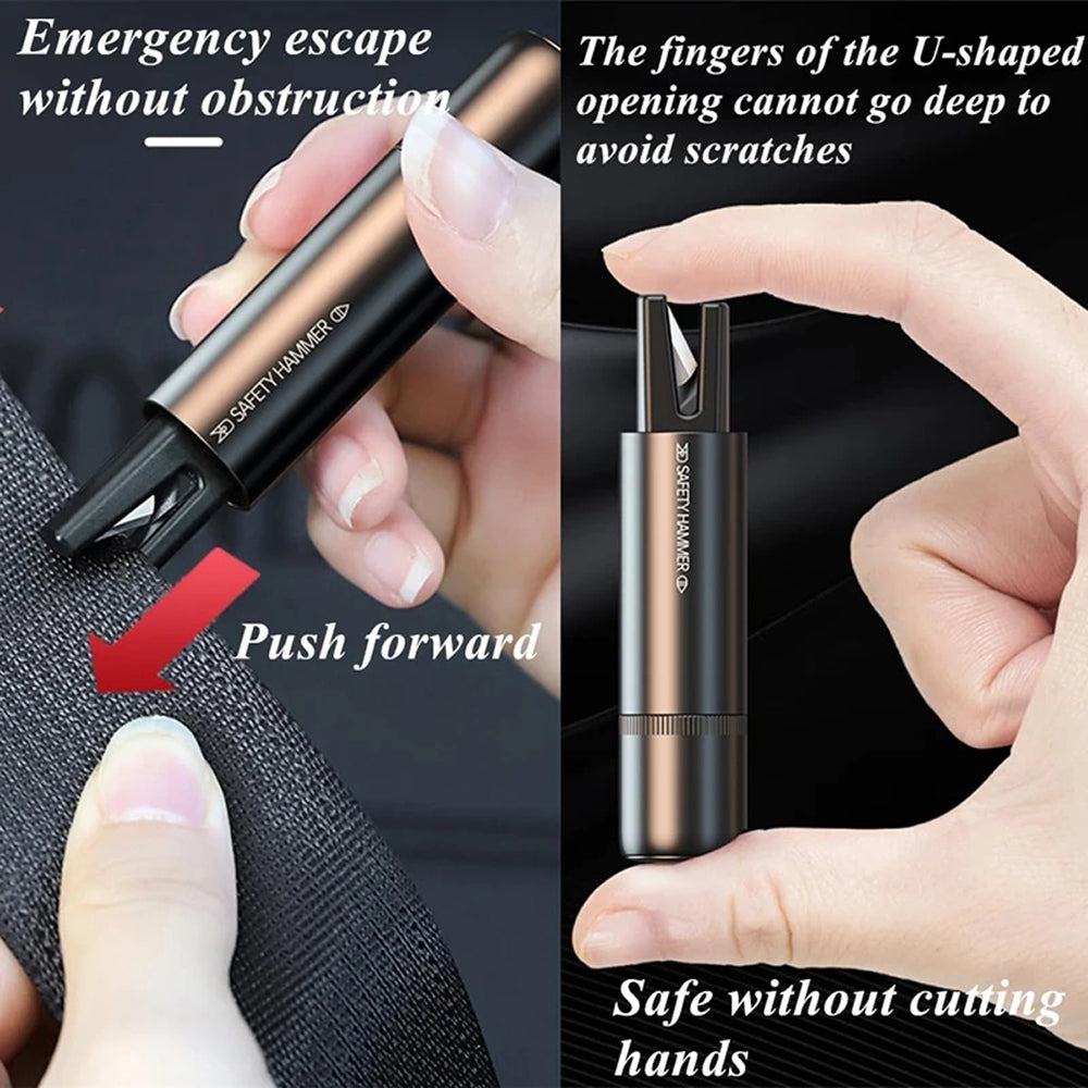 GlasiTeki 2-in-1 Emergency Car Escape Tool and Window Breaker