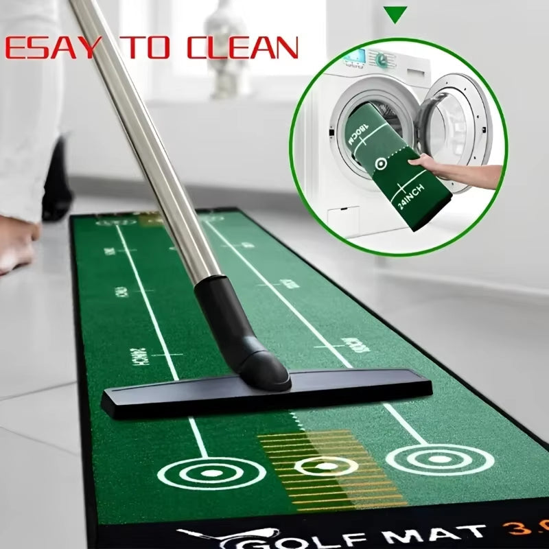 GolfiGlide Indoor Putting Mat - Realistic Green Roll Training