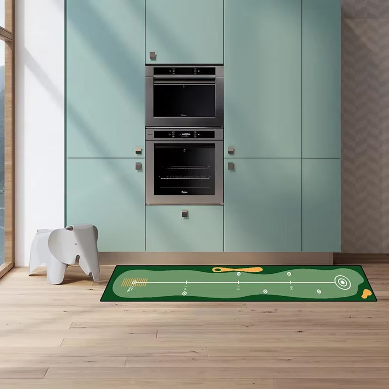 GolfiGlide Indoor Putting Mat - Realistic Green Roll Training