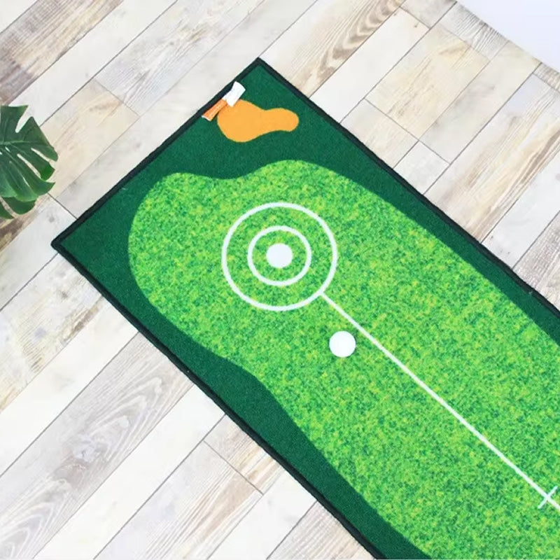 GolfiGlide Indoor Putting Mat - Realistic Green Roll Training