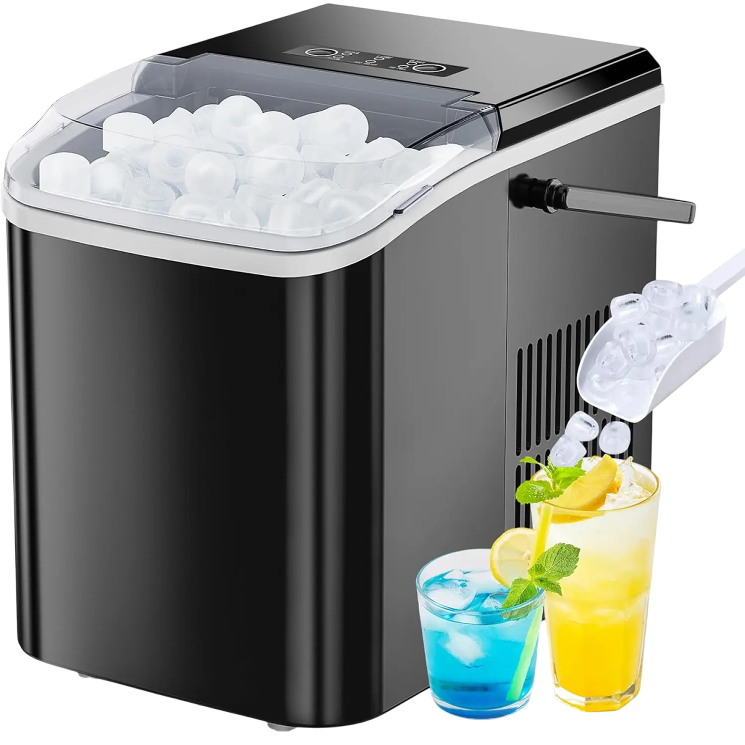 IcyFeni Portable Countertop Ice Maker 26.5 lbs Daily