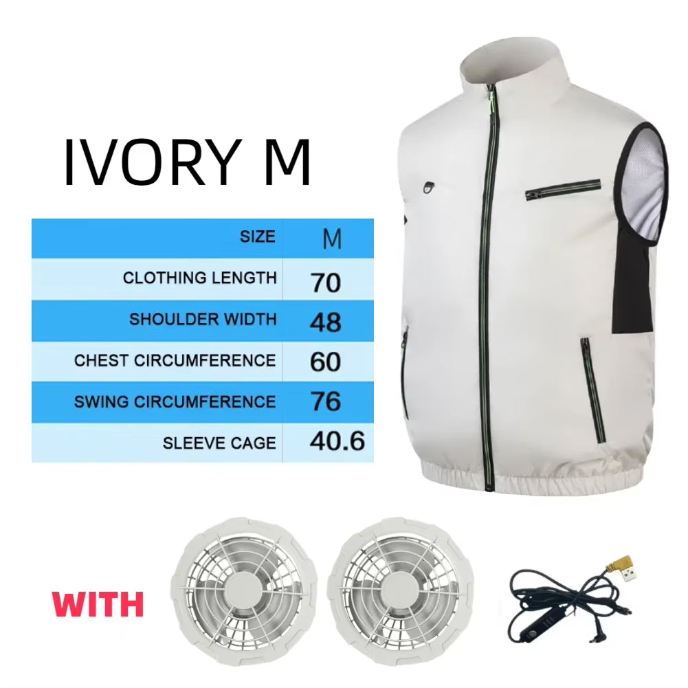 IcyZapek Advanced Wearable Cooling Ice Vest with Vortex Fans