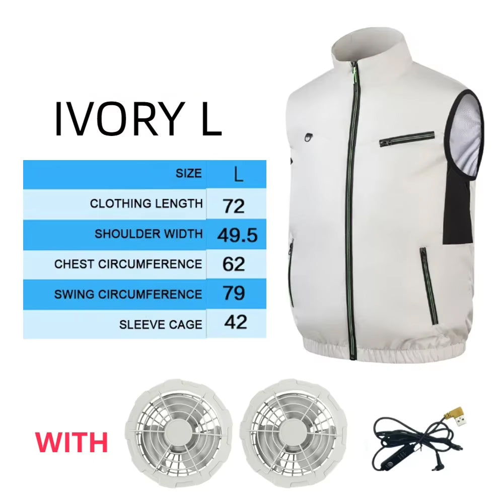 IcyZapek Advanced Wearable Cooling Ice Vest with Vortex Fans