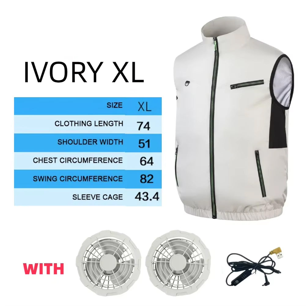 IcyZapek Advanced Wearable Cooling Ice Vest with Vortex Fans
