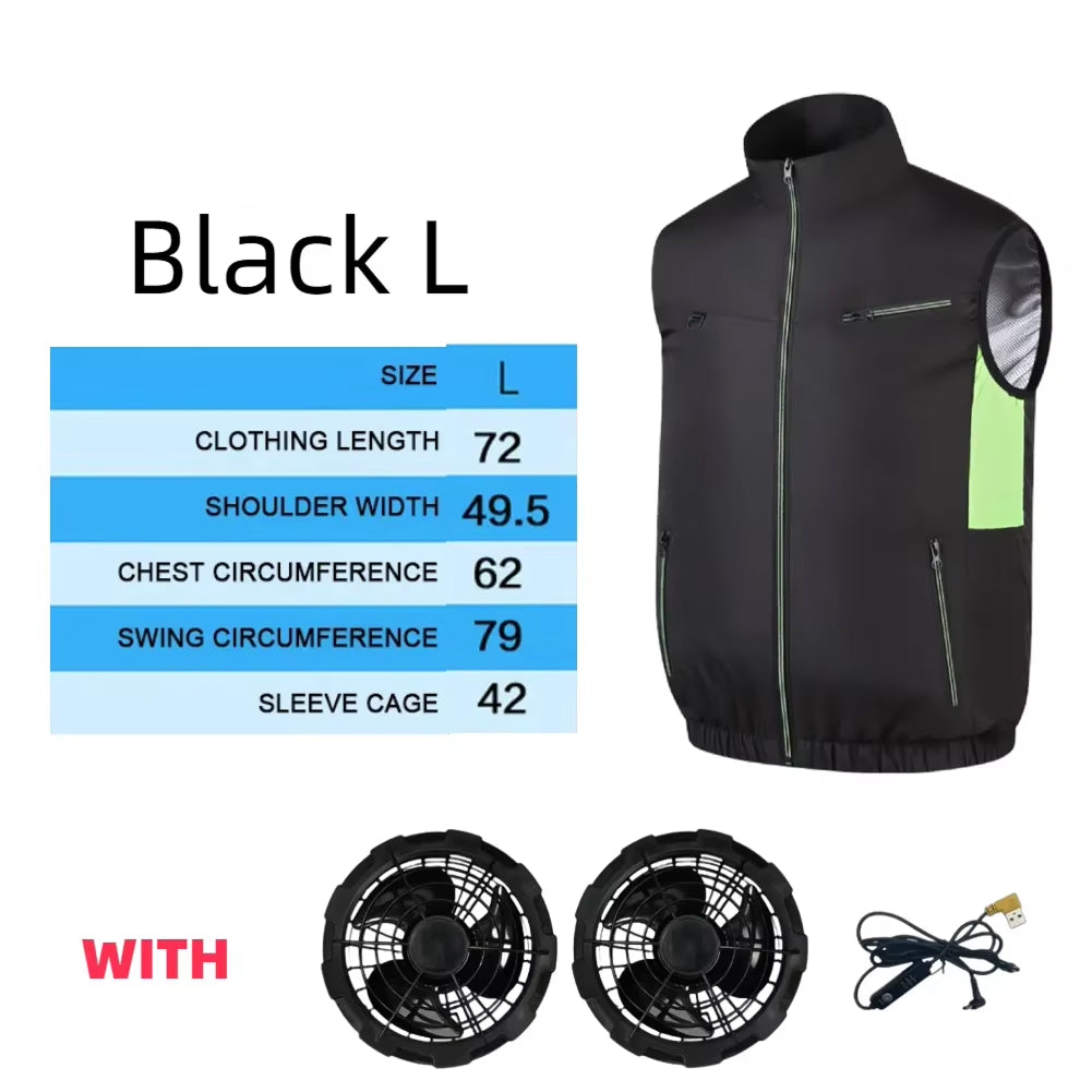 IcyZapek Advanced Wearable Cooling Ice Vest with Vortex Fans