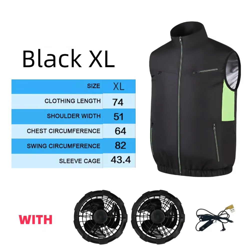 IcyZapek Advanced Wearable Cooling Ice Vest with Vortex Fans