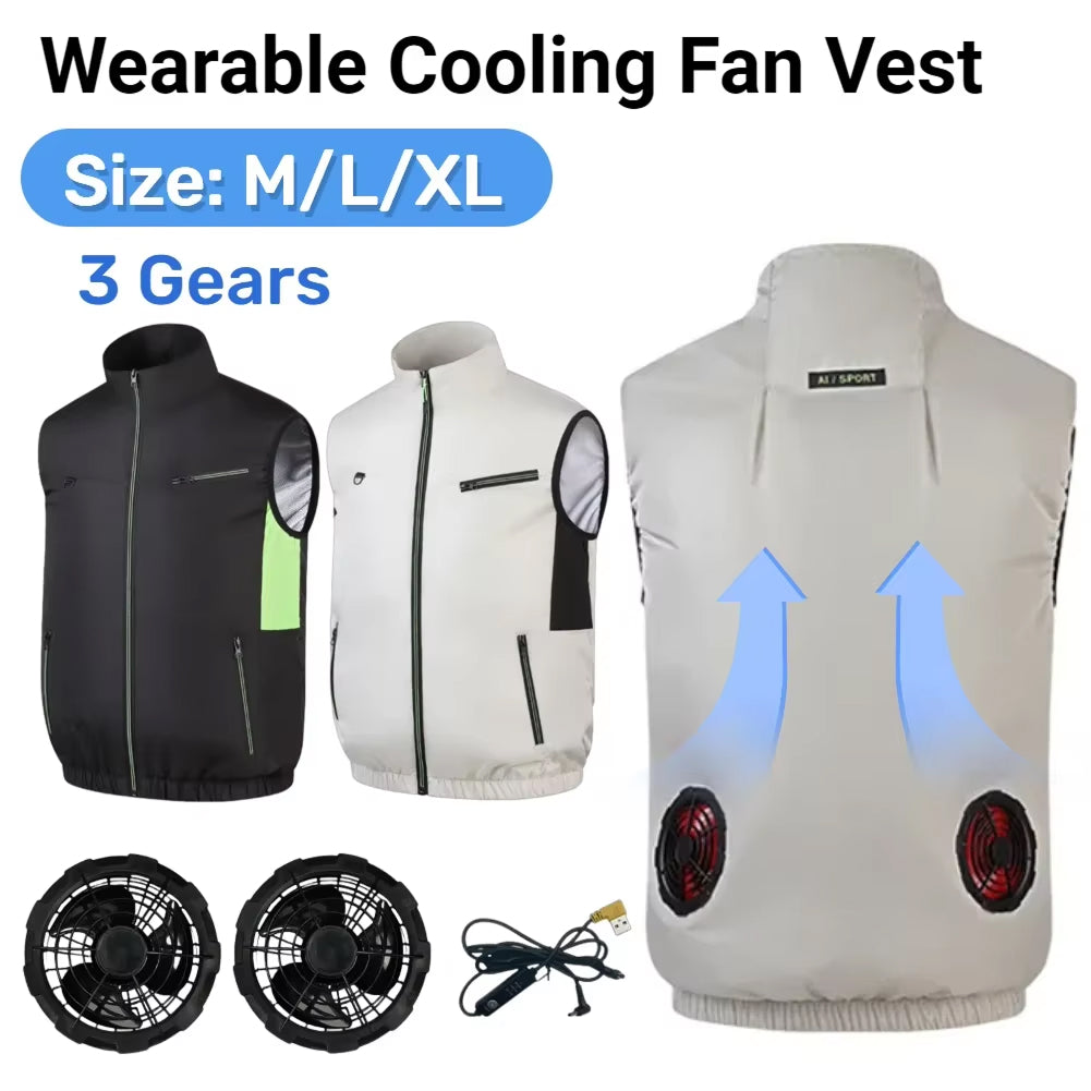 IcyZapek Advanced Wearable Cooling Ice Vest with Vortex Fans