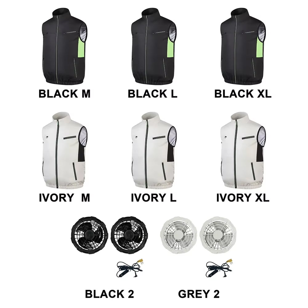 IcyZapek Advanced Wearable Cooling Ice Vest with Vortex Fans