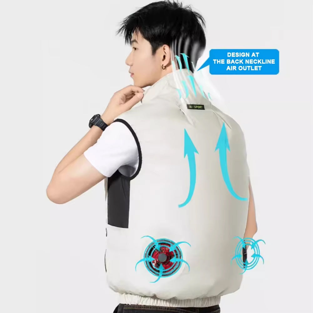 IcyZapek Advanced Wearable Cooling Ice Vest with Vortex Fans