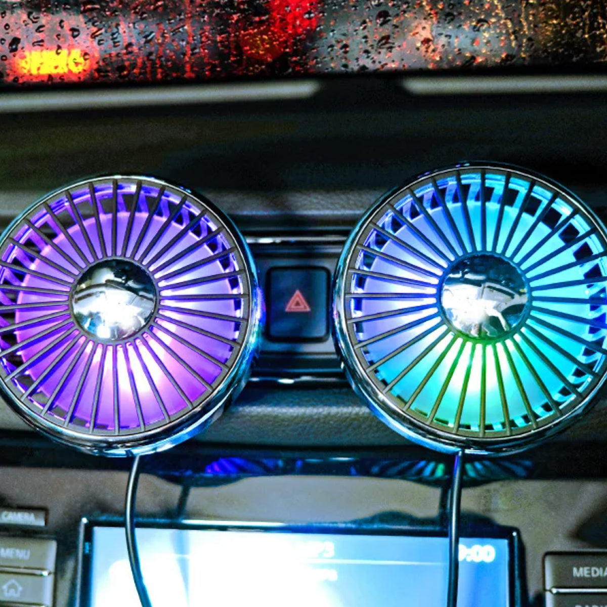 KoldinKar 360° Rotatable 3-Speed Car Vent Cooling Fan