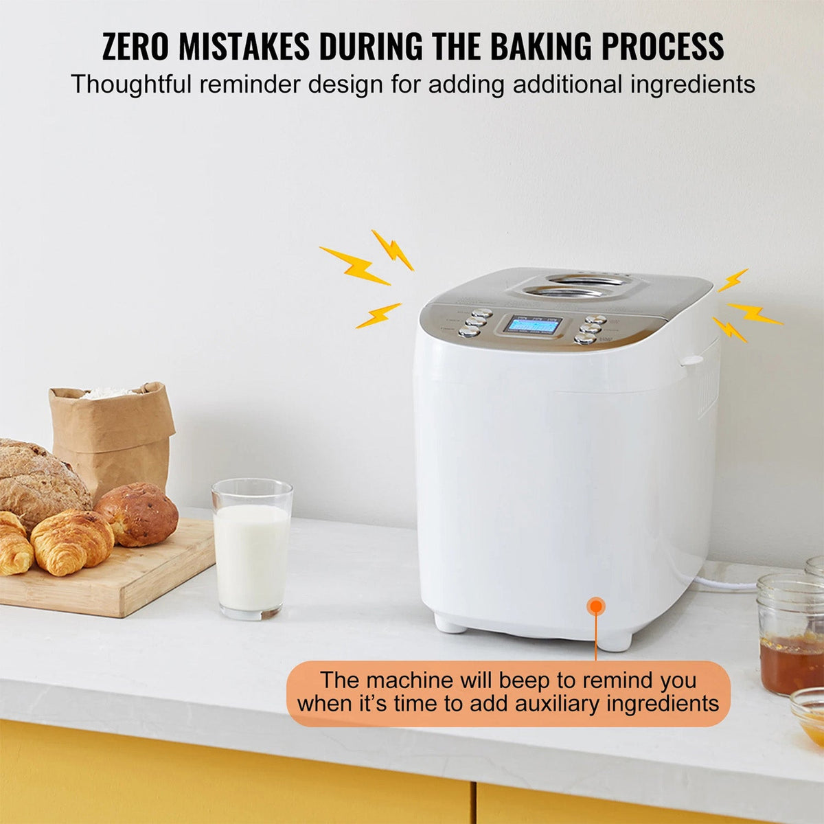 LoafyBake Automatic Bread Maker with 15 Programs