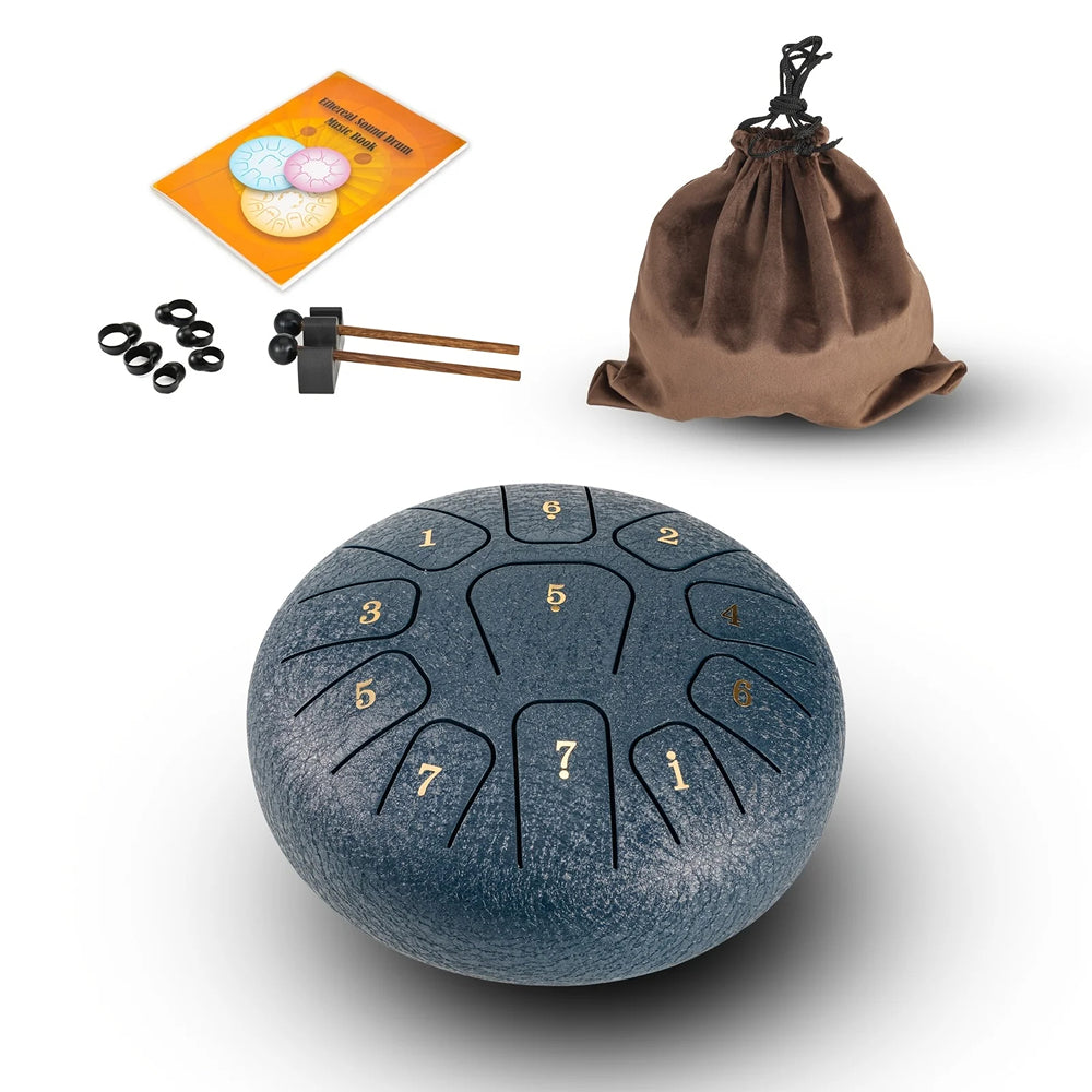LunaRissi 11-Note Steel Tongue Drum for Beginners & Meditation