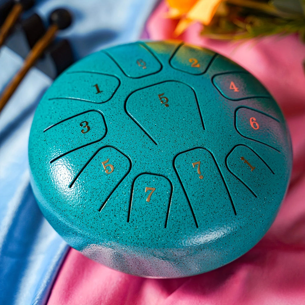LunaRissi 11-Note Steel Tongue Drum for Beginners & Meditation