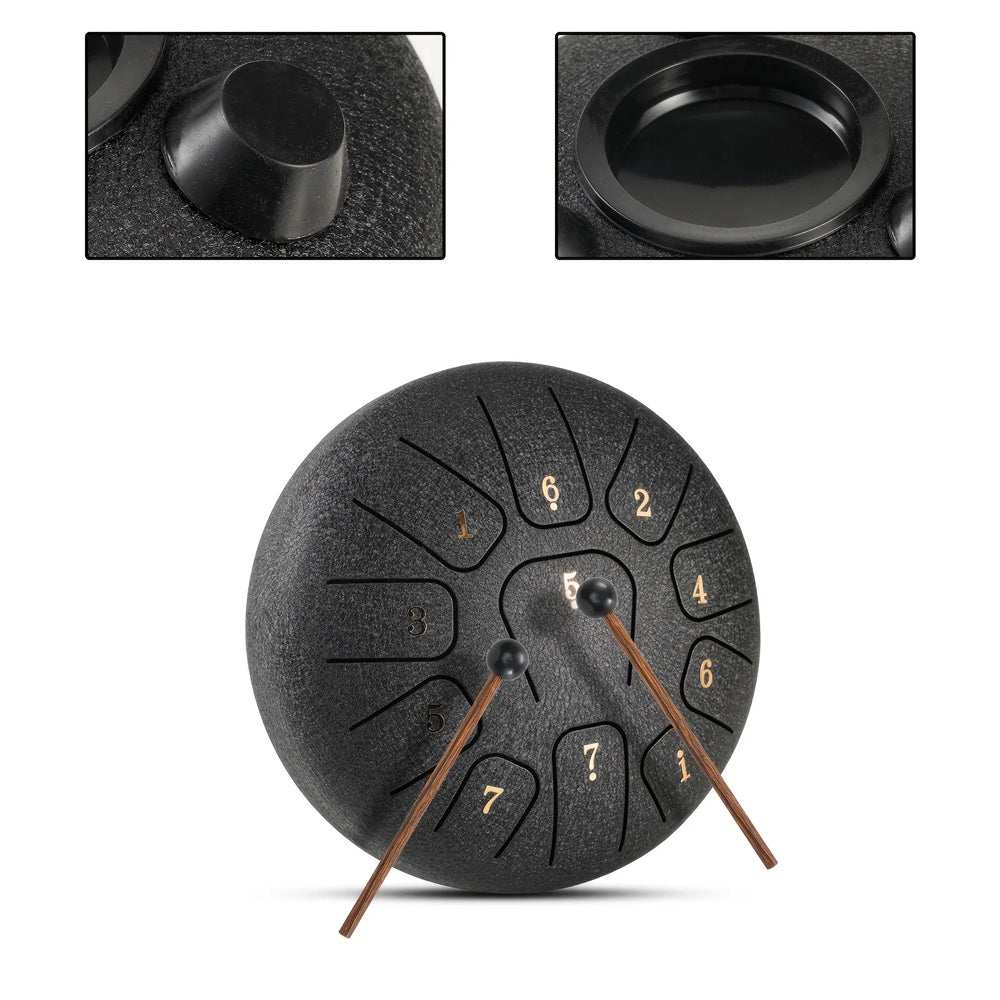 LunaRissi 11-Note Steel Tongue Drum for Beginners & Meditation