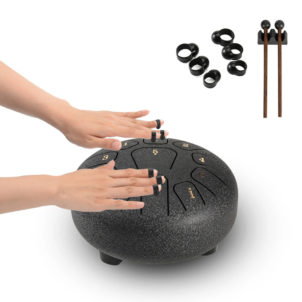 LunaRissi 11-Note Steel Tongue Drum for Beginners & Meditation