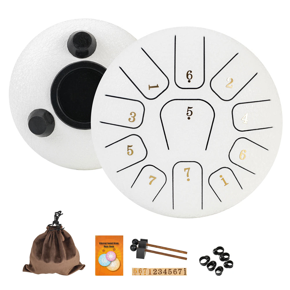 LunaRissi 11-Note Steel Tongue Drum for Beginners & Meditation