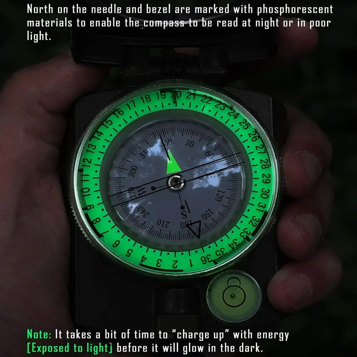 MagiNoxu Professional Waterproof Survival Compass for Navigation