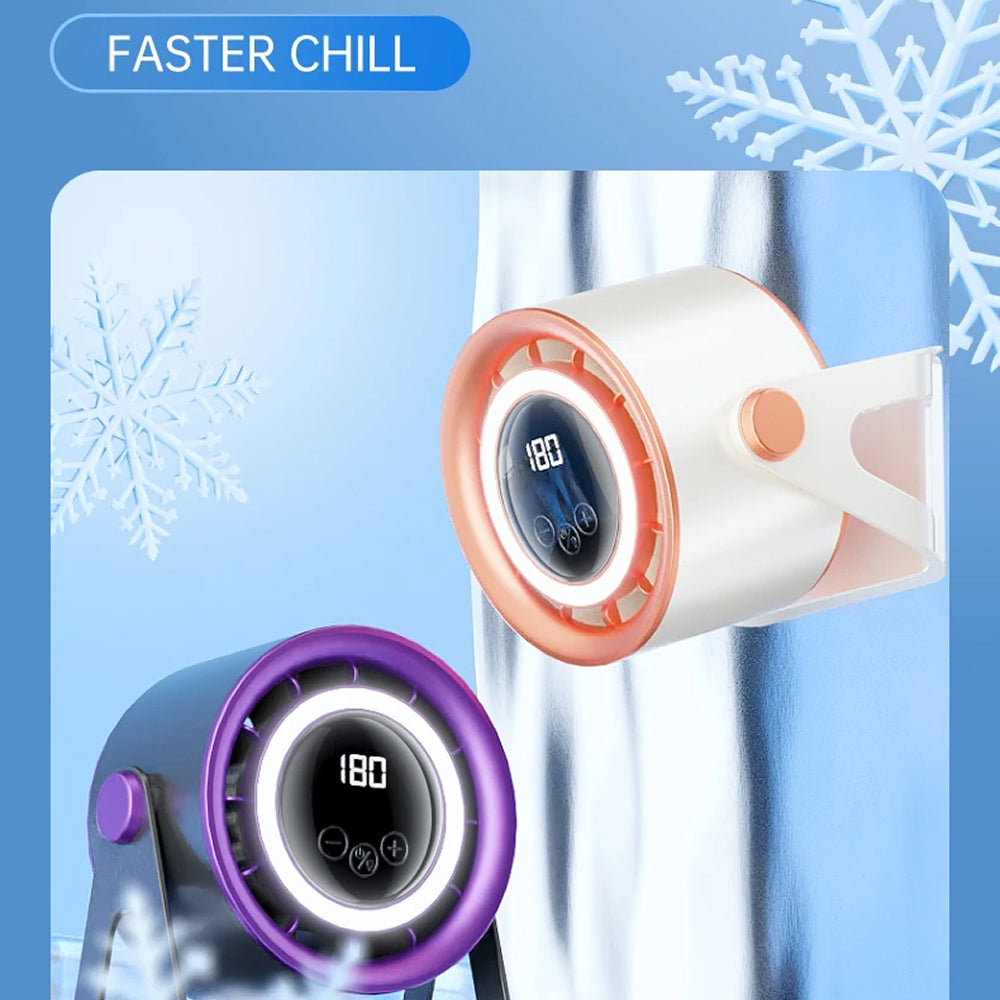 MinyKool Bladeless Desk Fan with 180 Stepless Speeds