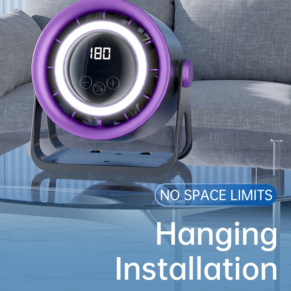MinyKool Bladeless Desk Fan with 180 Stepless Speeds