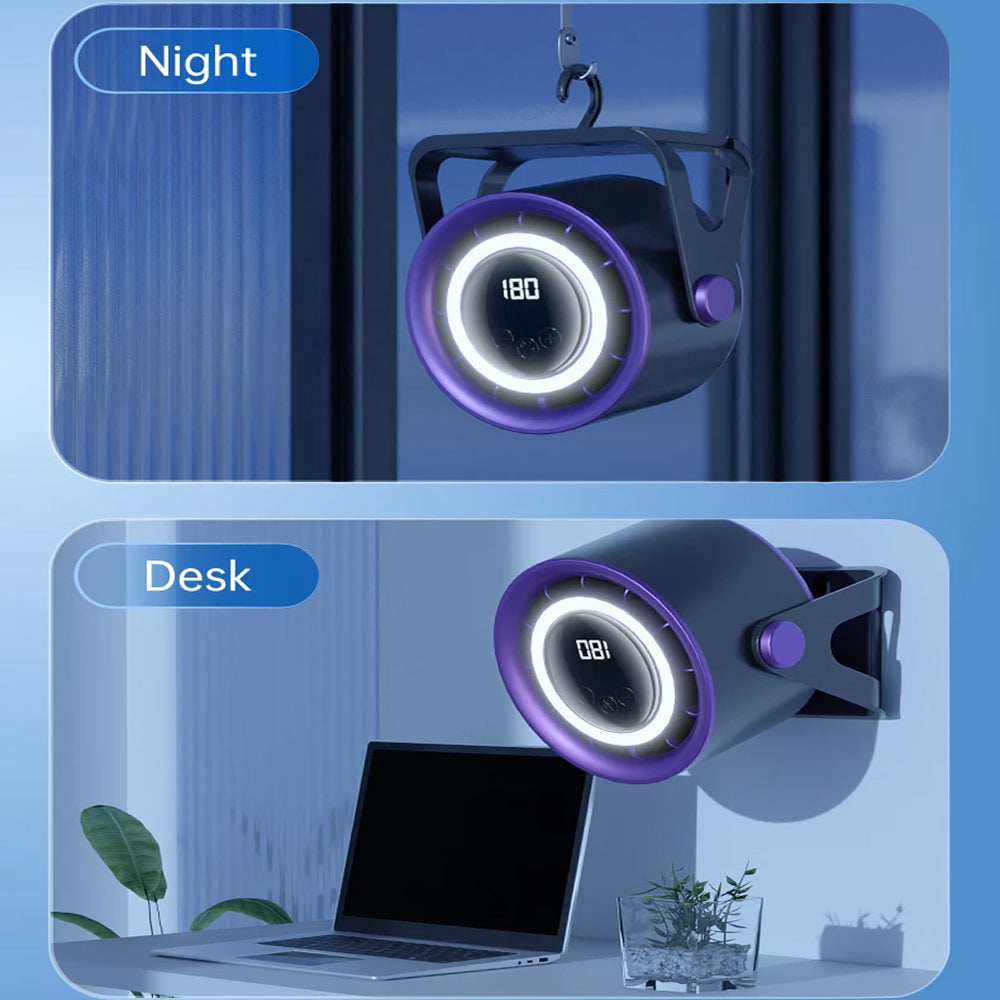 MinyKool Bladeless Desk Fan with 180 Stepless Speeds