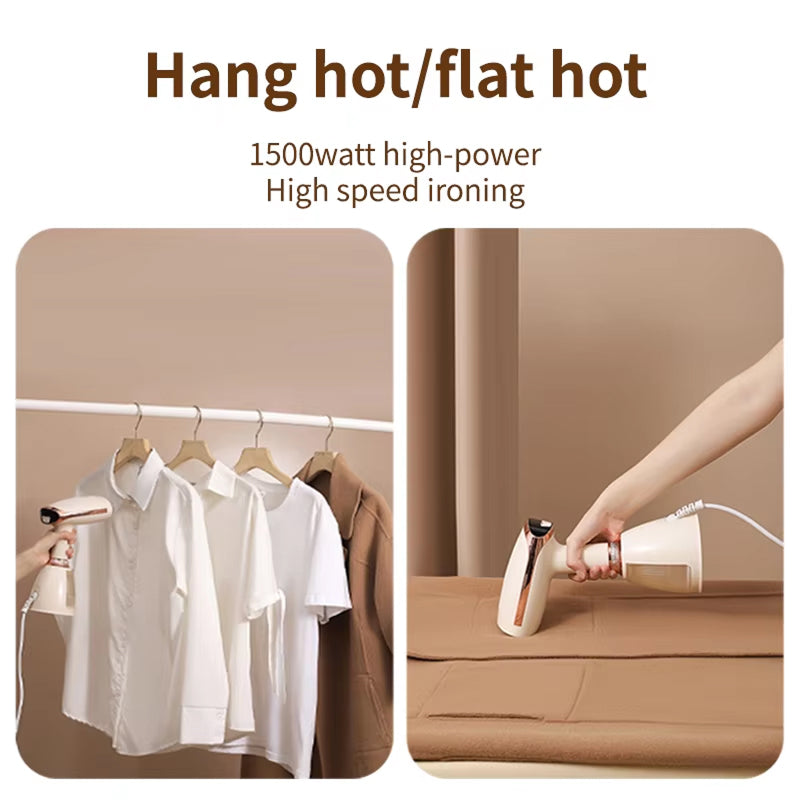 MistiMas 1500W Handheld Clothing Steamer with LCD Display