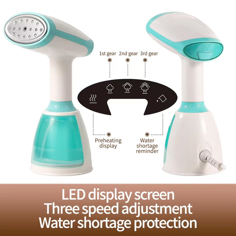 MistiMas 1500W Handheld Clothing Steamer with LCD Display