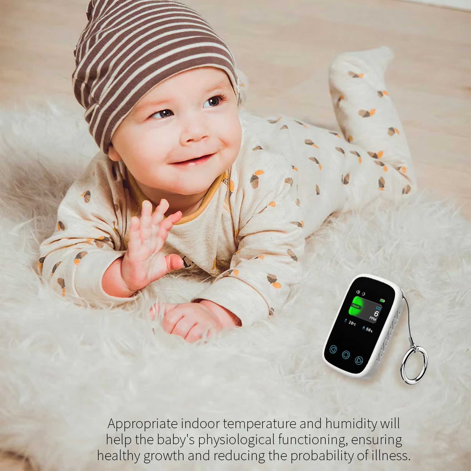 OxiTeky Portable Carbon Monoxide Detector with Electrochemical Sensor