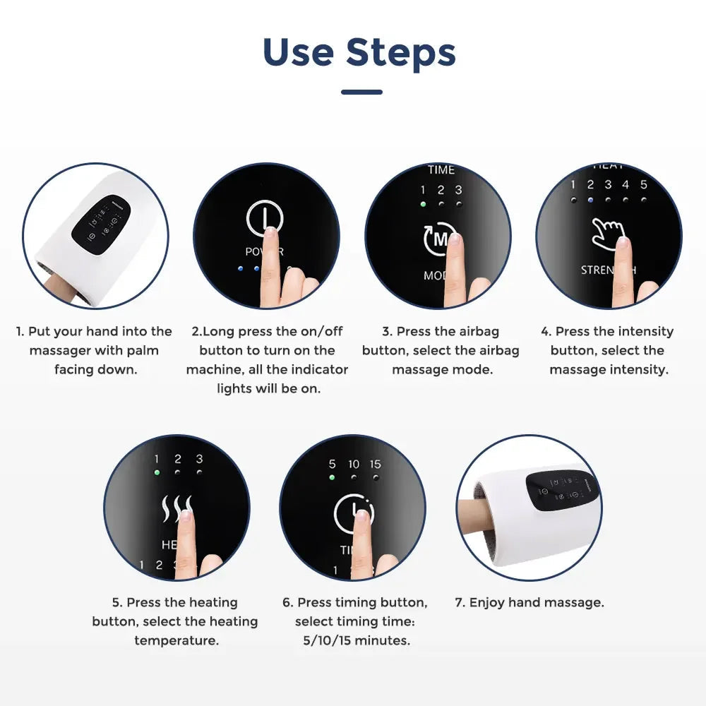 Palmoraf Hand Massager with Heat and Air Compression
