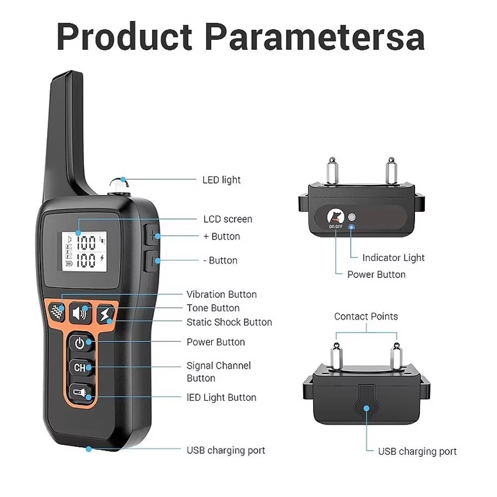 PawGofu Humane Dog Training Collar with 1000m Remote Range