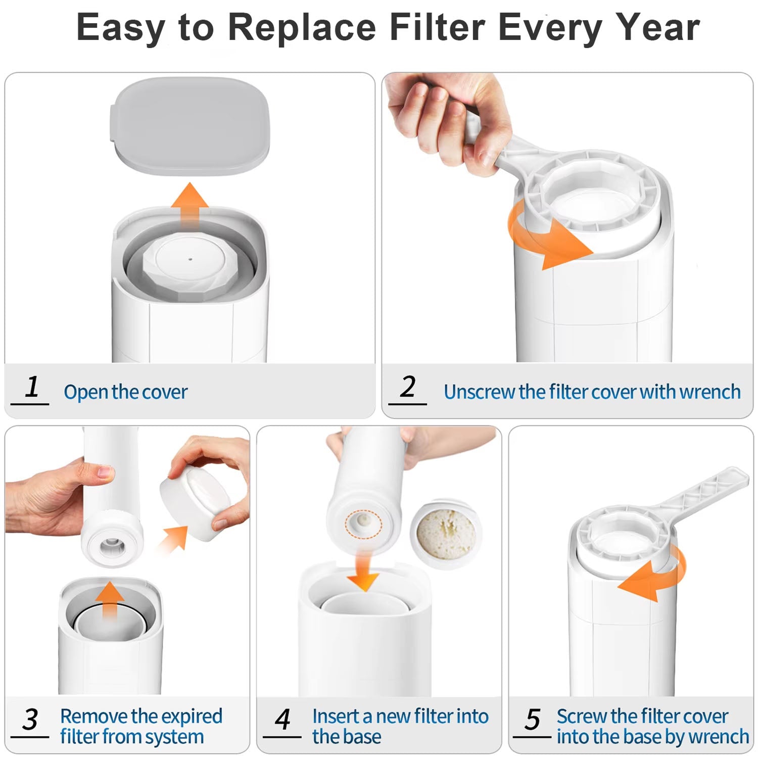 PuryTapi 4-in-1 Countertop Faucet Water Filter
