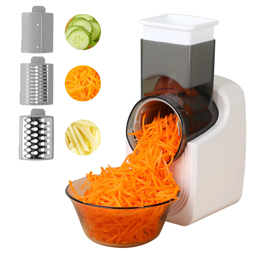 RazeiLia Electric Cheese Grater and Vegetable Slicer 3-in-1