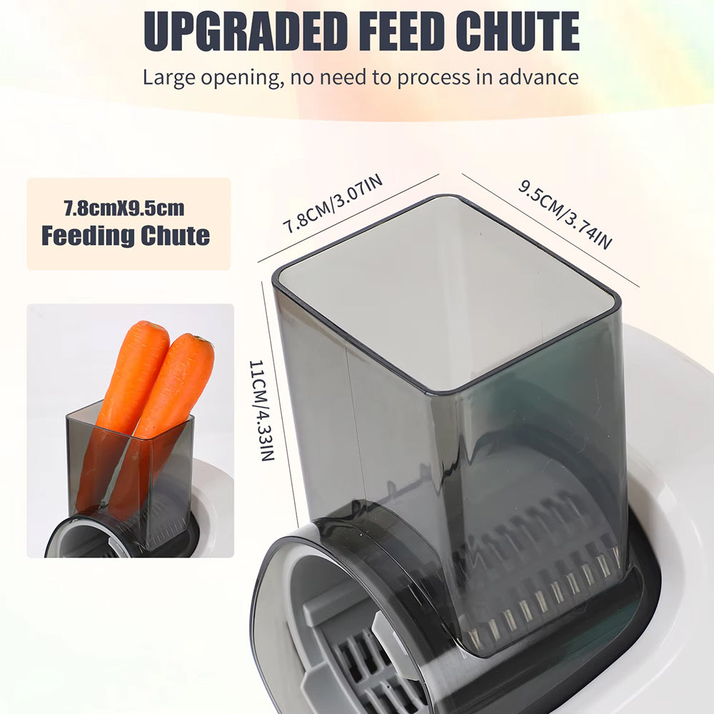 RazeiLia Electric Cheese Grater and Vegetable Slicer 3-in-1