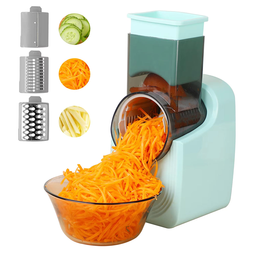RazeiLia Electric Cheese Grater and Vegetable Slicer 3-in-1