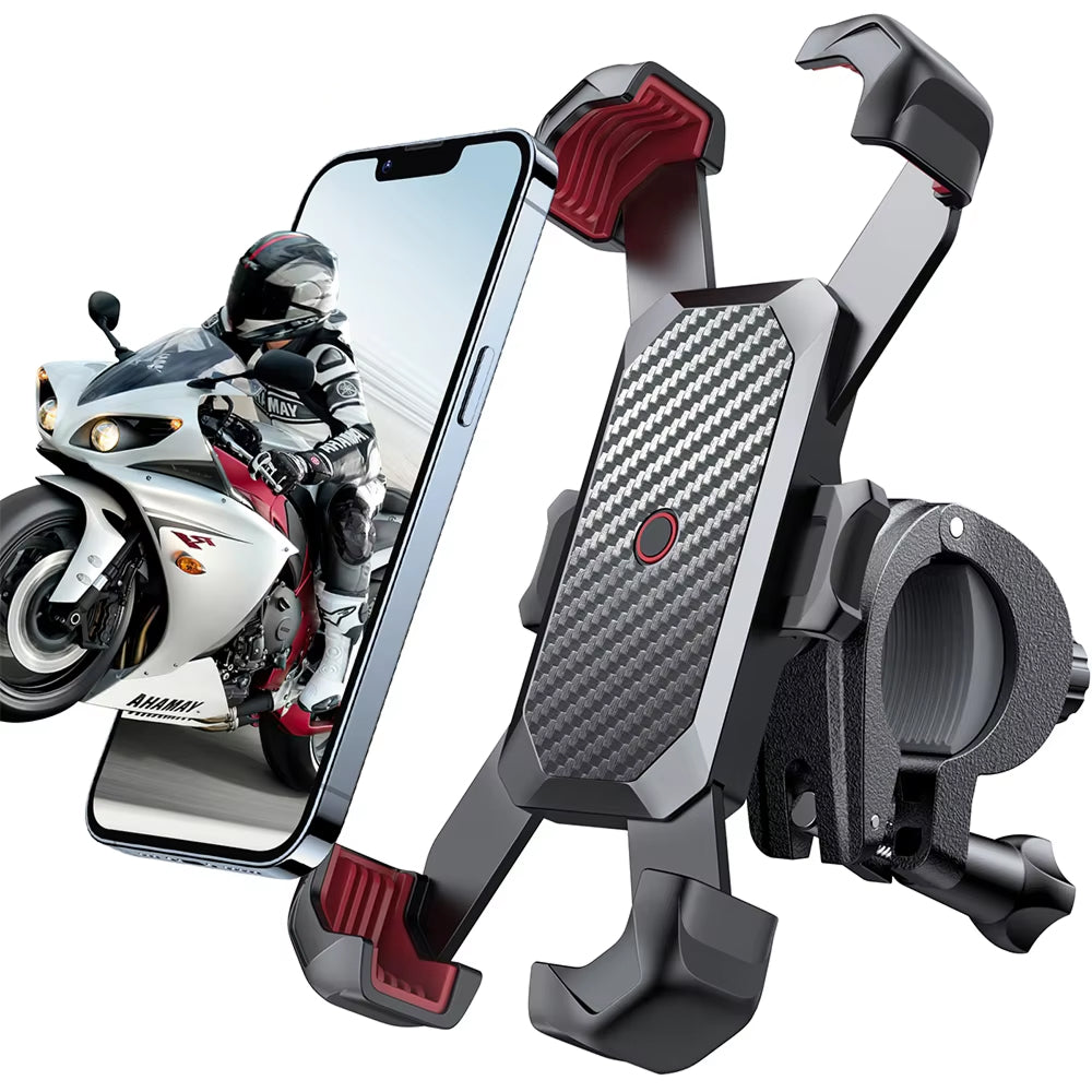 RidoFolix Universal Bike & Motorcycle Phone Mount with 1s Auto-Lock