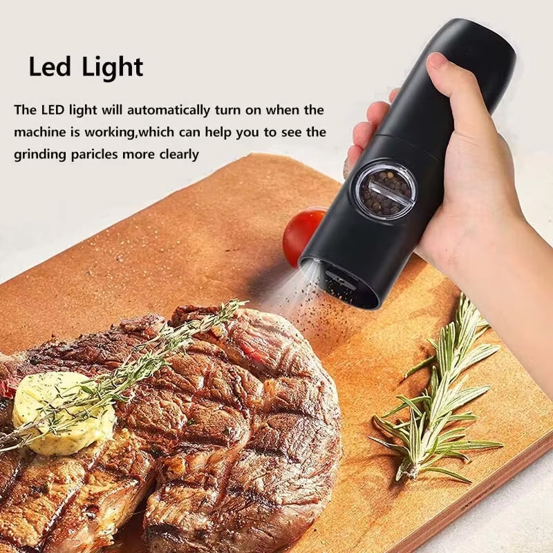 SalteSonic Automatic Rechargeable One-Touch Grinder for Salt and Pepper