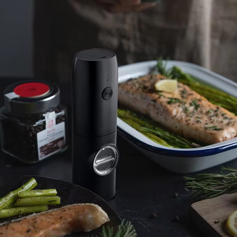 SalteSonic Automatic Rechargeable One-Touch Grinder for Salt and Pepper