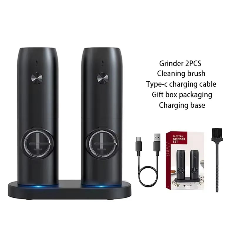 SalteSonic Rechargeable Salt and Pepper Grinder Set