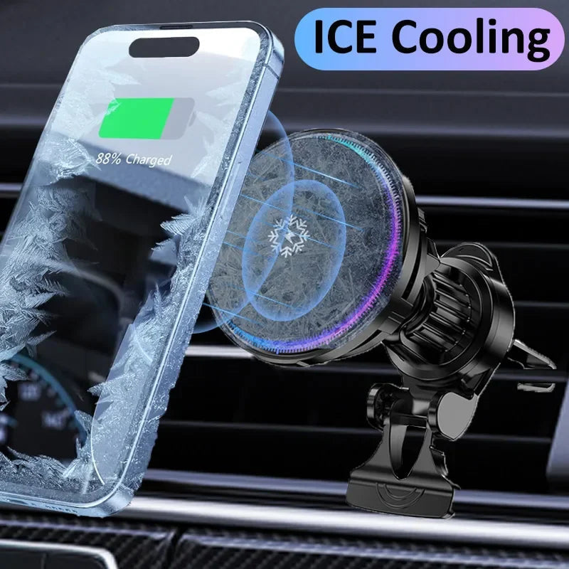 SnapoDryve MagSafe Car Mount with TEC Cooling & 15W Wireless Charging