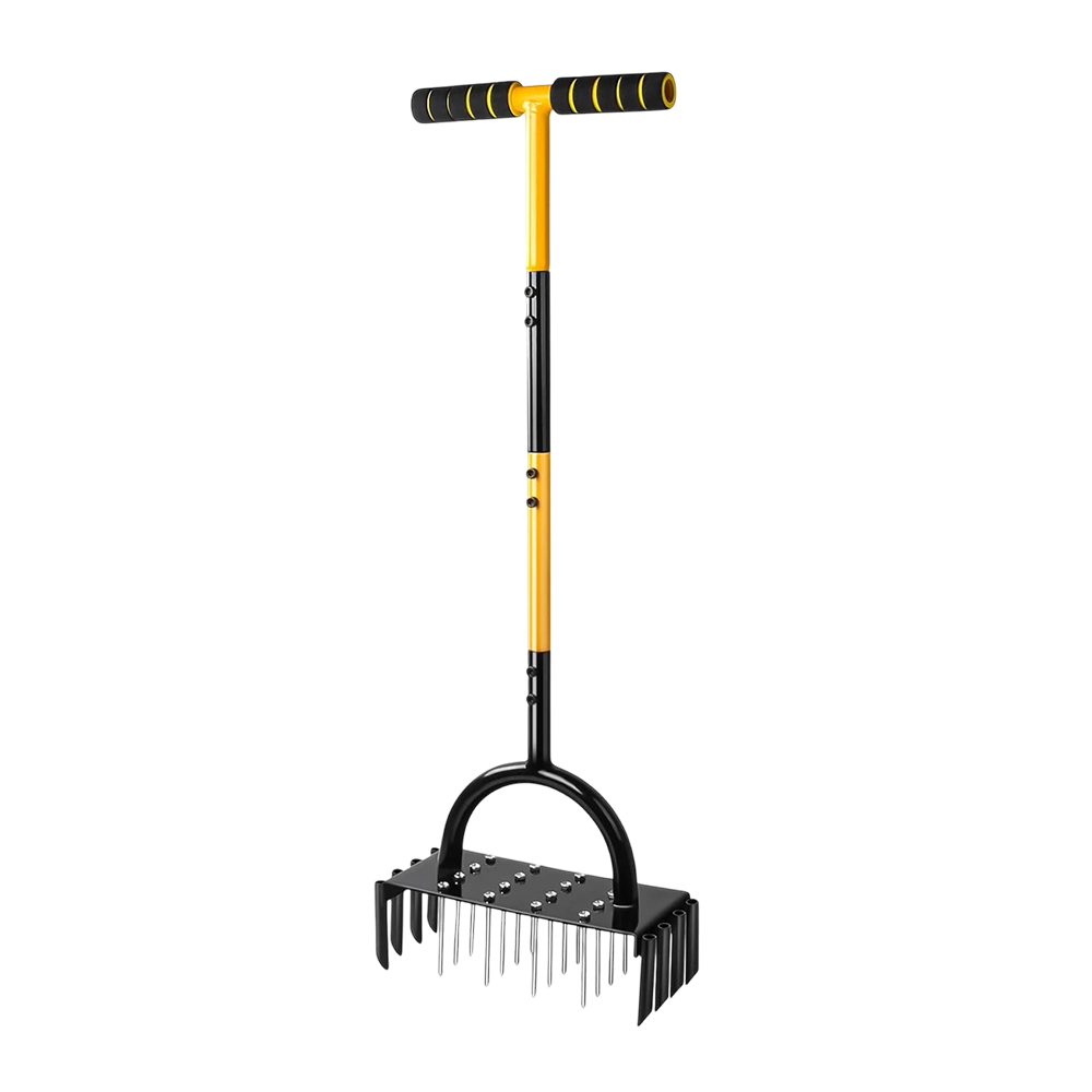 SoiluDril Dual-Action Manual Lawn Aerator for Soil Compaction