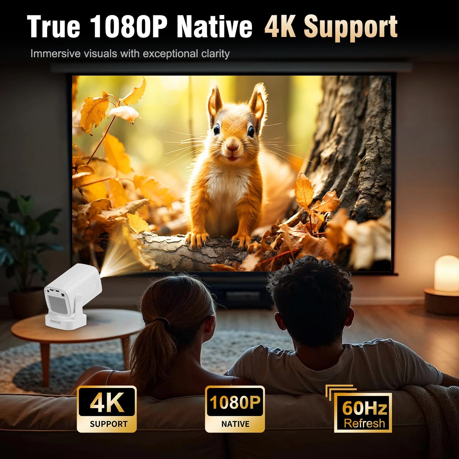 SoliiSight 1080P Outdoor Projector for Daylight Use