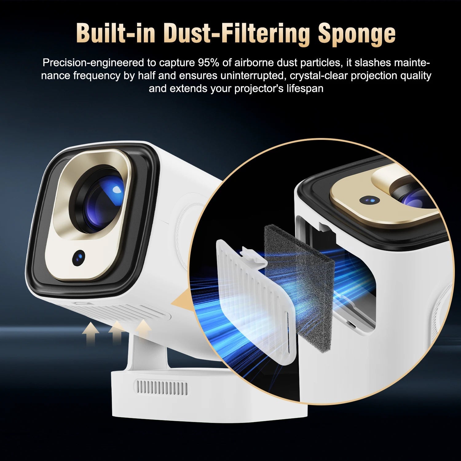 SoliiSight 1080P Outdoor Projector for Daylight Use