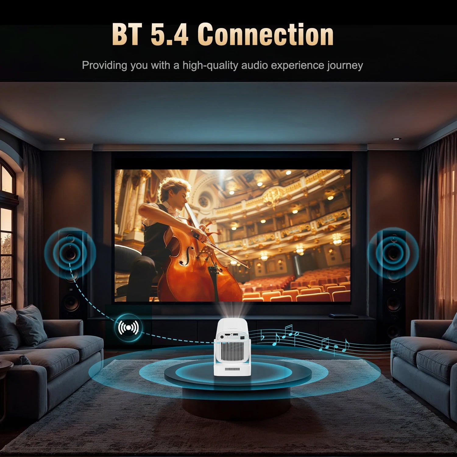 SoliiSight 1080P Outdoor Projector for Daylight Use